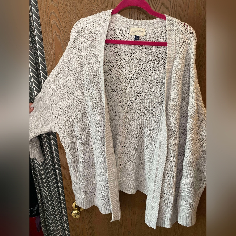 Universal Thread from Target Women's Plus Lt Gray Chunky Knit Cardigan- 3x 3xl